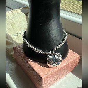 Hello kitty bracelet silver metal beaded